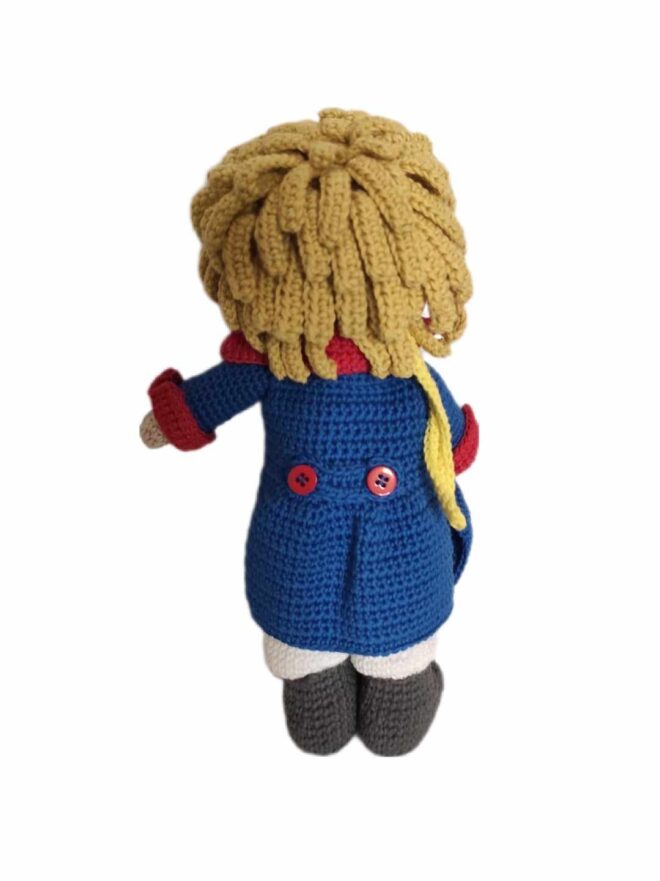El principito, muñeco de crochet, por detrás 27 cm
